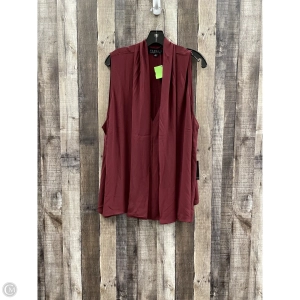 Top Sleeveless By Eloquii In Maroon, Size: 3x