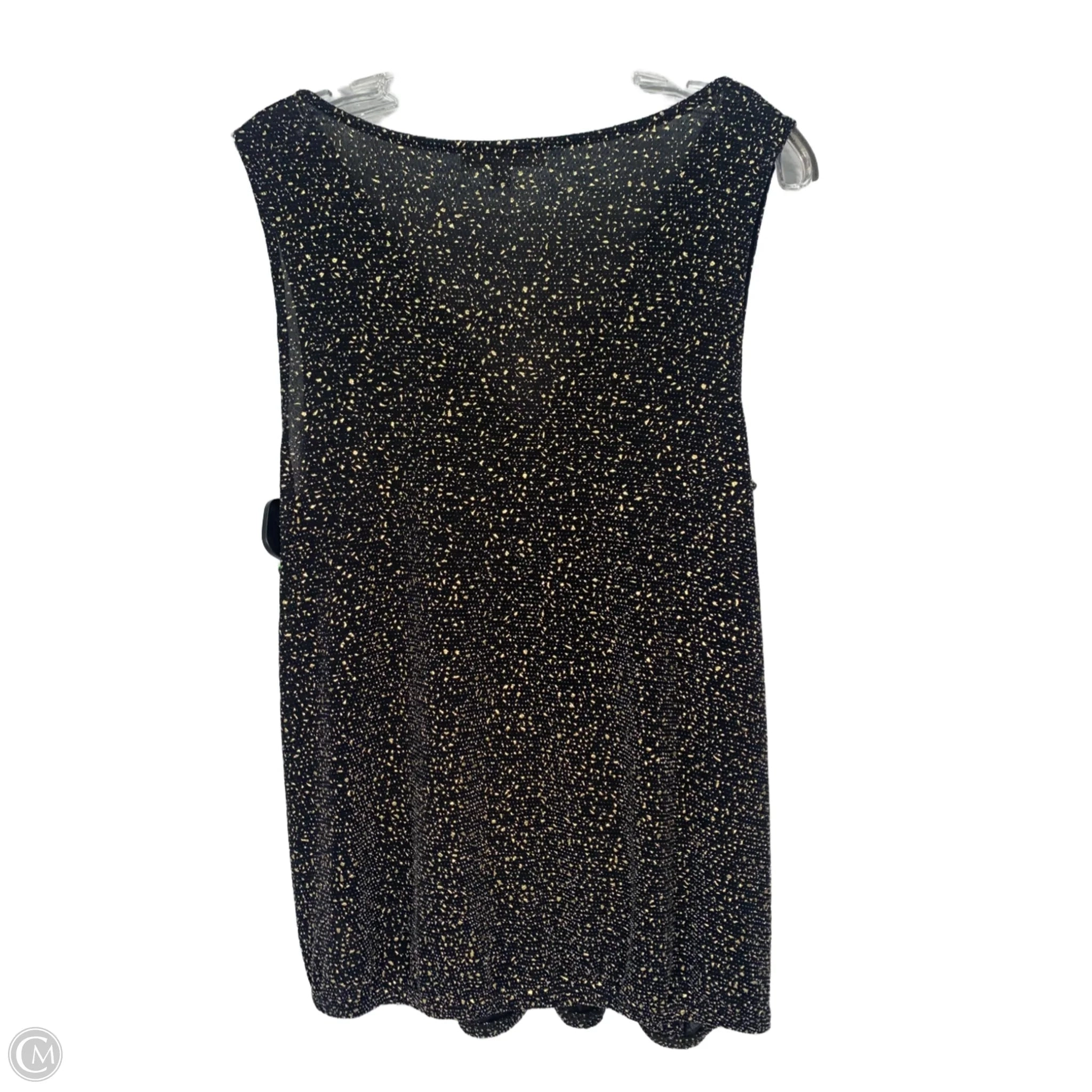 Top Sleeveless By Eri   Ali In Black & Gold, Size: M