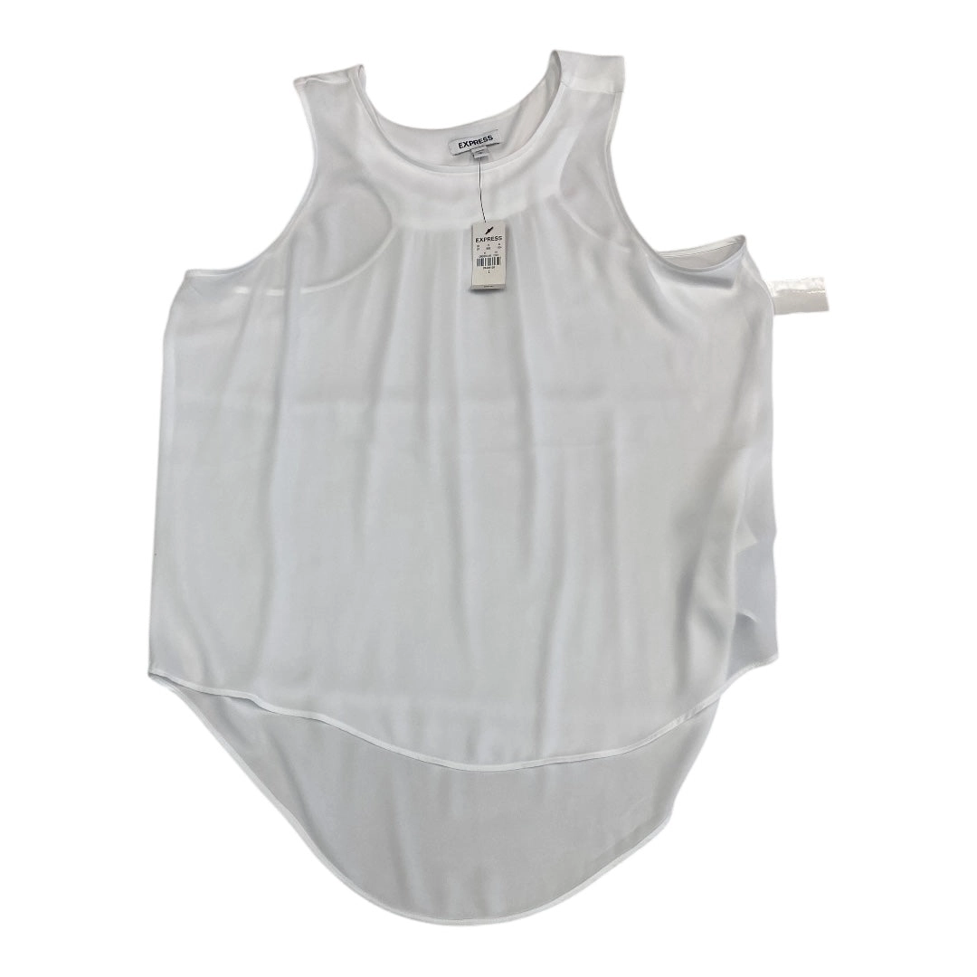 Top Sleeveless By Express In White, Size:L