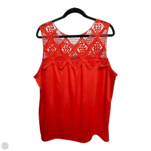 Top Sleeveless By Hannah In Coral, Size: Xl