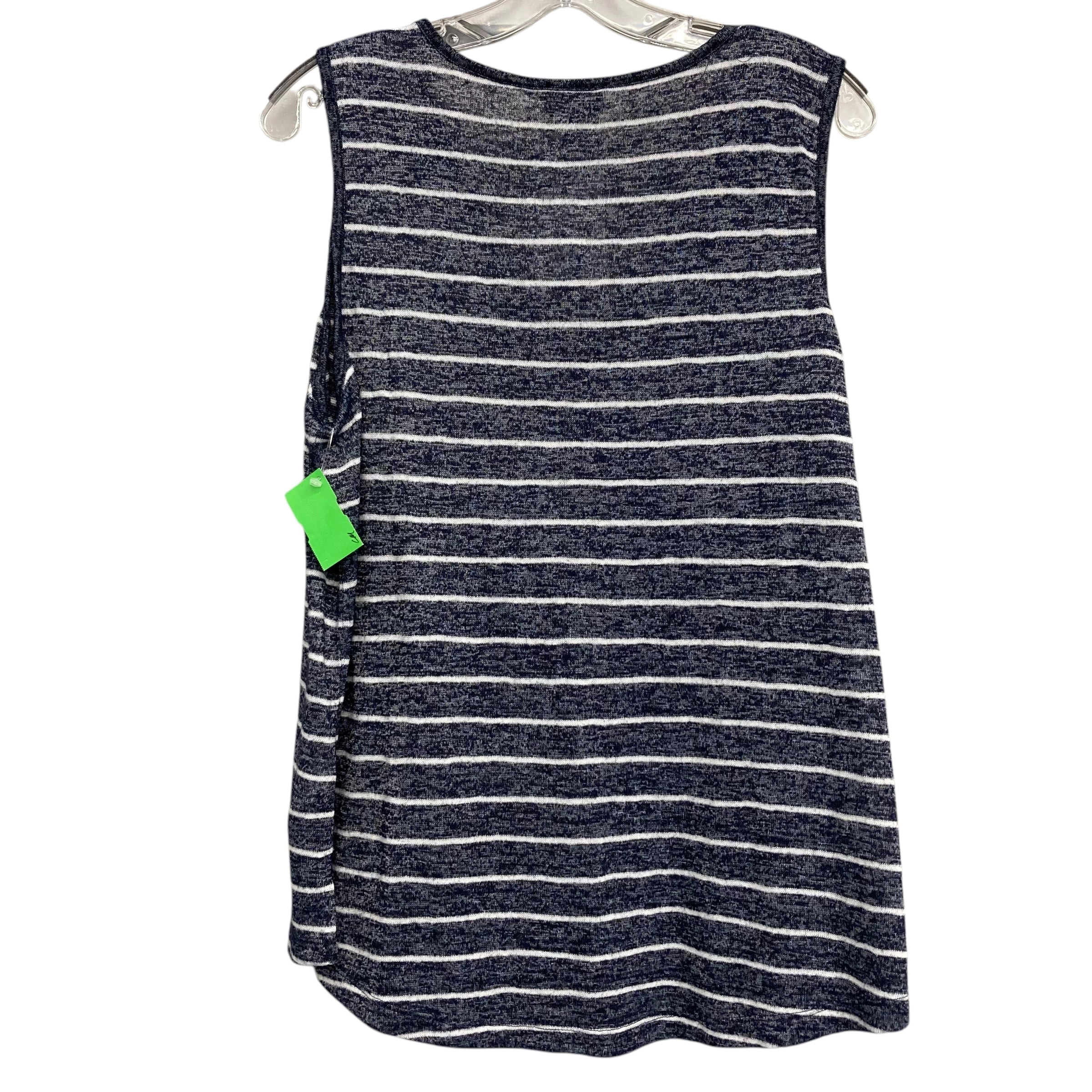 Top Sleeveless By Jones New York In Striped Pattern, Size:Xl