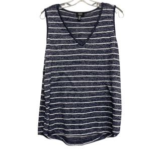 Top Sleeveless By Jones New York In Striped Pattern, Size:Xl