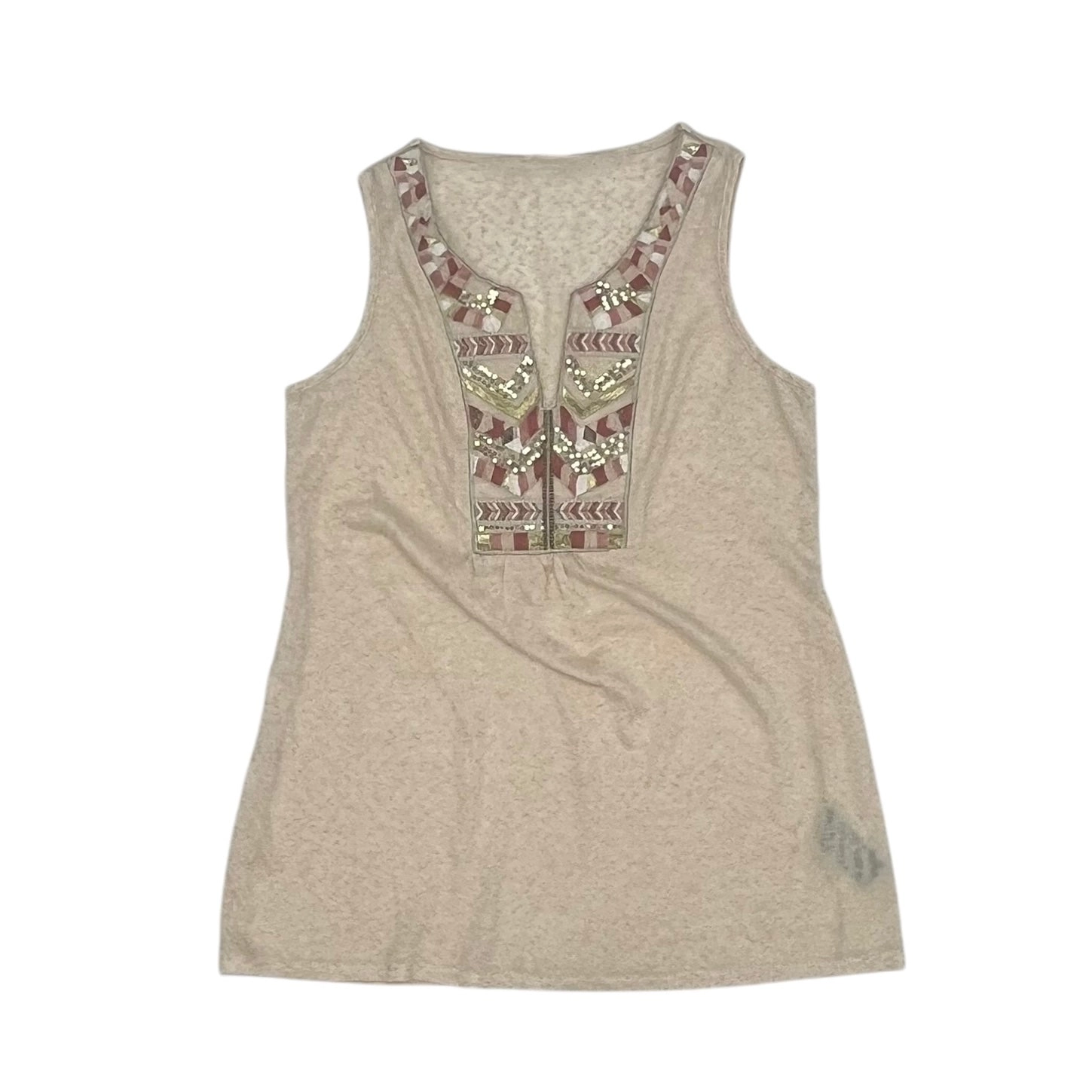 Top Sleeveless By Knox Rose In Cream, Size:Xs
