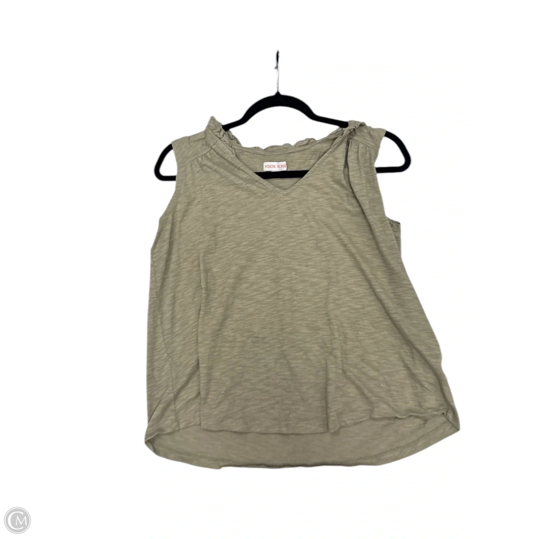 Top Sleeveless By Knox Rose In Green, Size: M