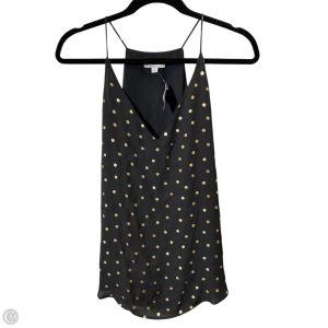 Top Sleeveless By Loft In Black & Gold, Size: M