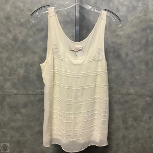 Top Sleeveless By Loft In Cream, Size: M
