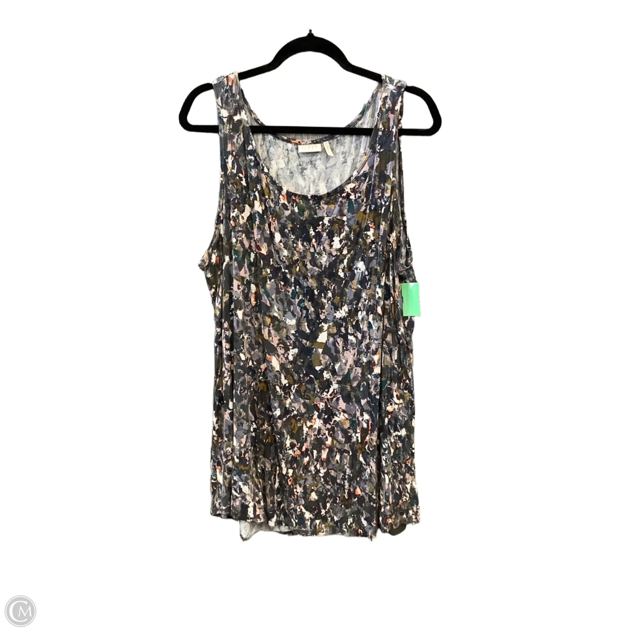 Top Sleeveless By Logo In Multi-colored, Size: 2x