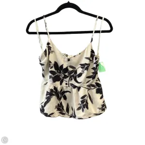 Top Sleeveless By Monteau In Black & Cream, Size: Xl