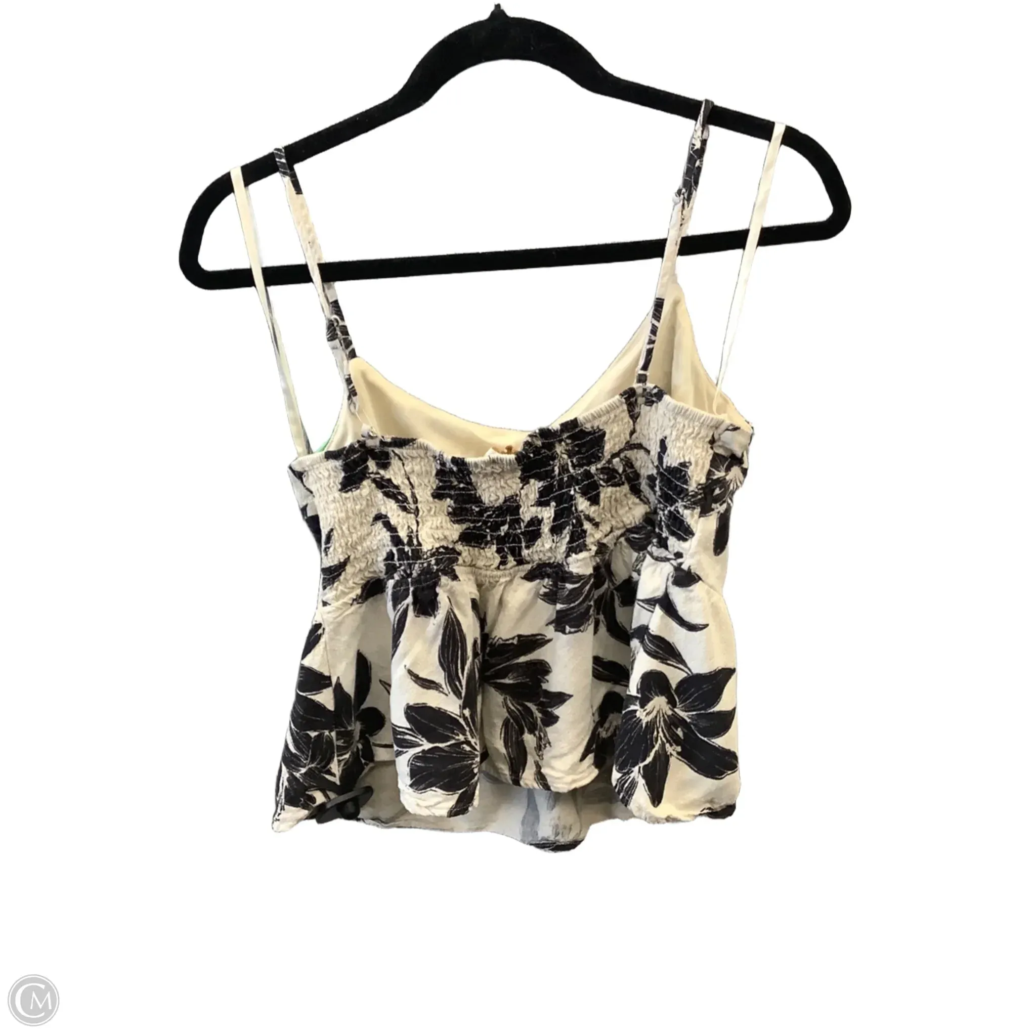 Top Sleeveless By Monteau In Black & Cream, Size: Xl