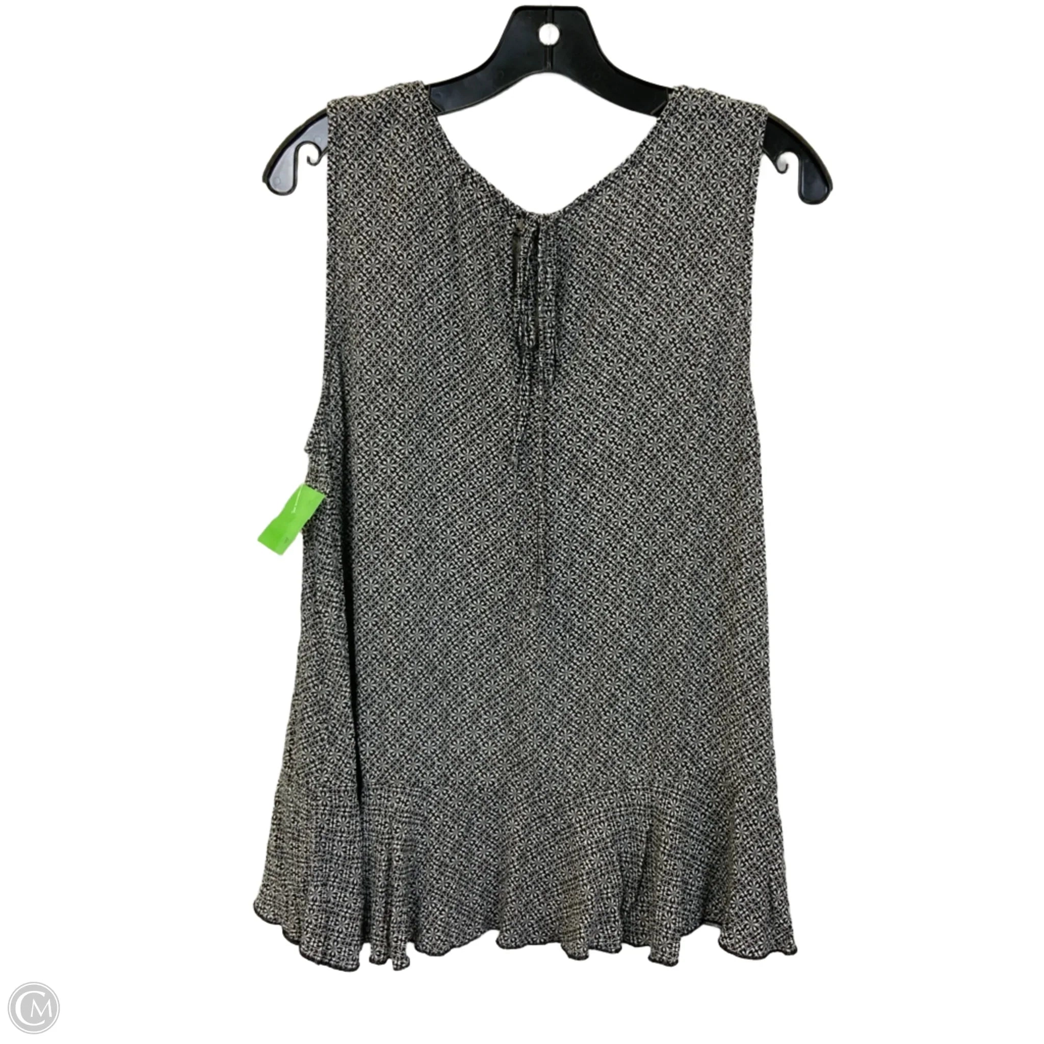 Top Sleeveless By New Directions In Black & White, Size: Xl