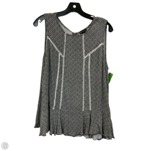 Top Sleeveless By New Directions In Black & White, Size: Xl