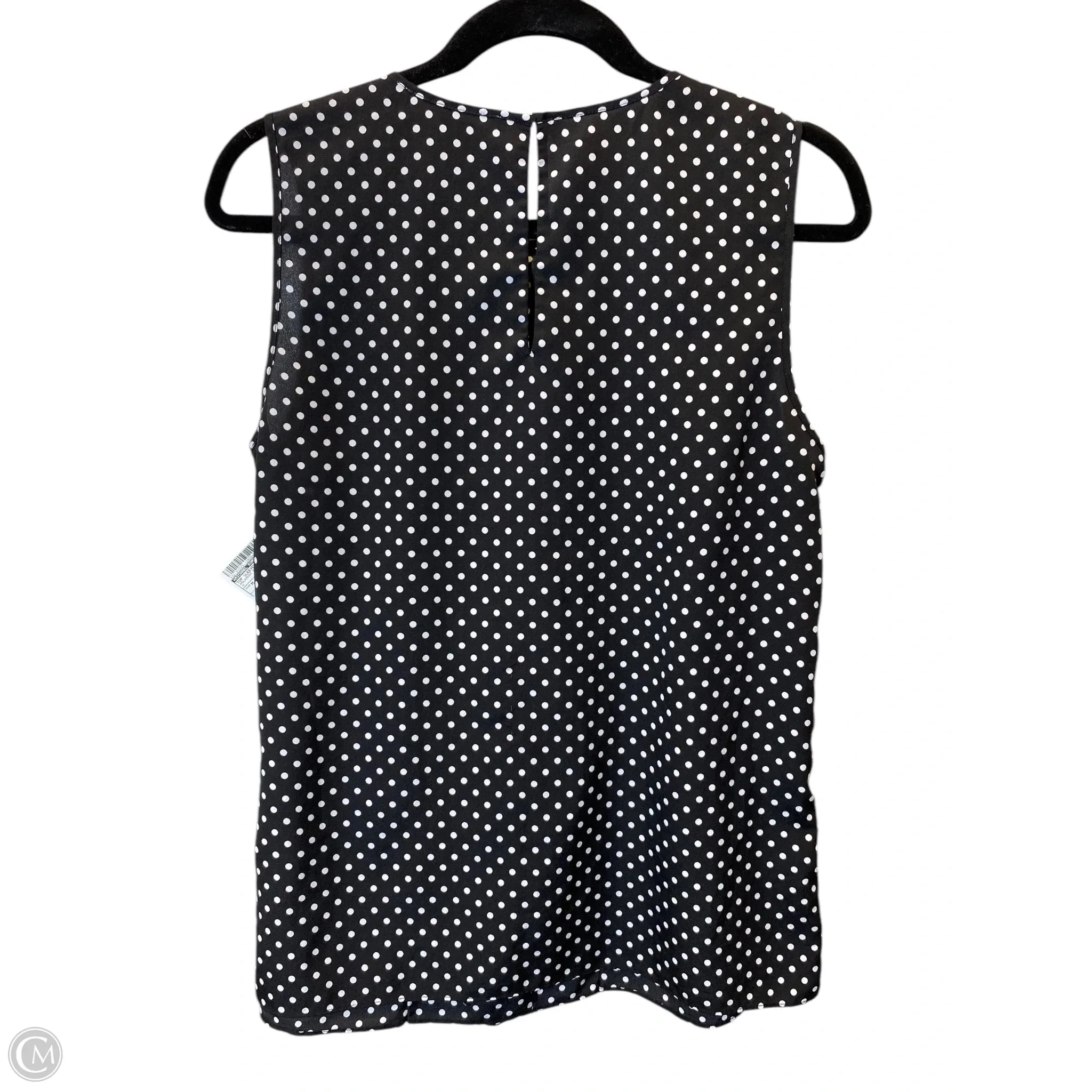 Top Sleeveless Designer By Michael Kors Collection In Polkadot Pattern, Size: M
