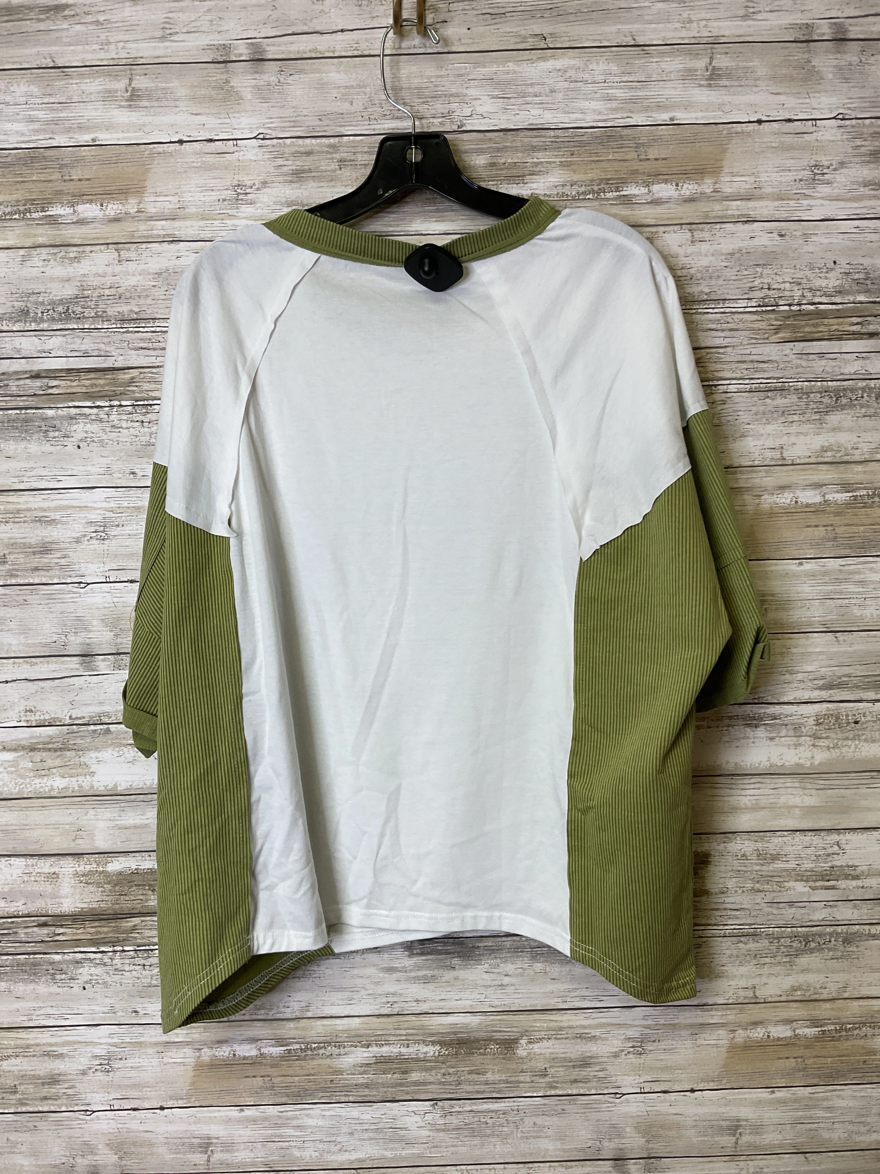 Top Ss By Shein In Green & White, Size:L