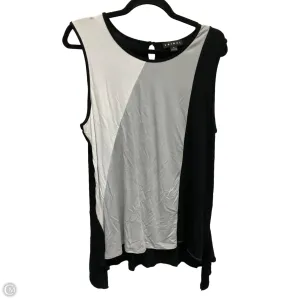 Tunic Sleeveless By Tribal In Black & Grey, Size: Xl