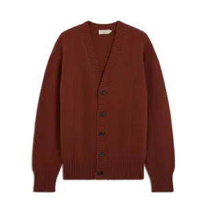 UNISEX COLORBLOCK OVERSIZED CARDIGAN BROWN