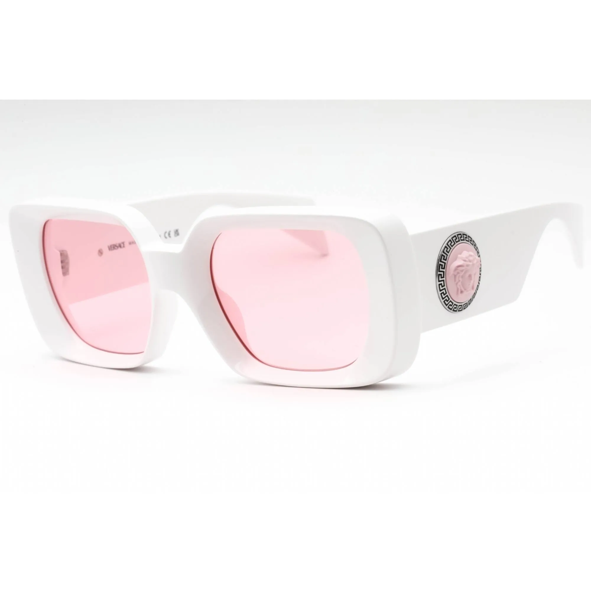 Versace Women's Sunglasses - White Oversized Shape Frame Pink Lens | 0VE4473U 314/84