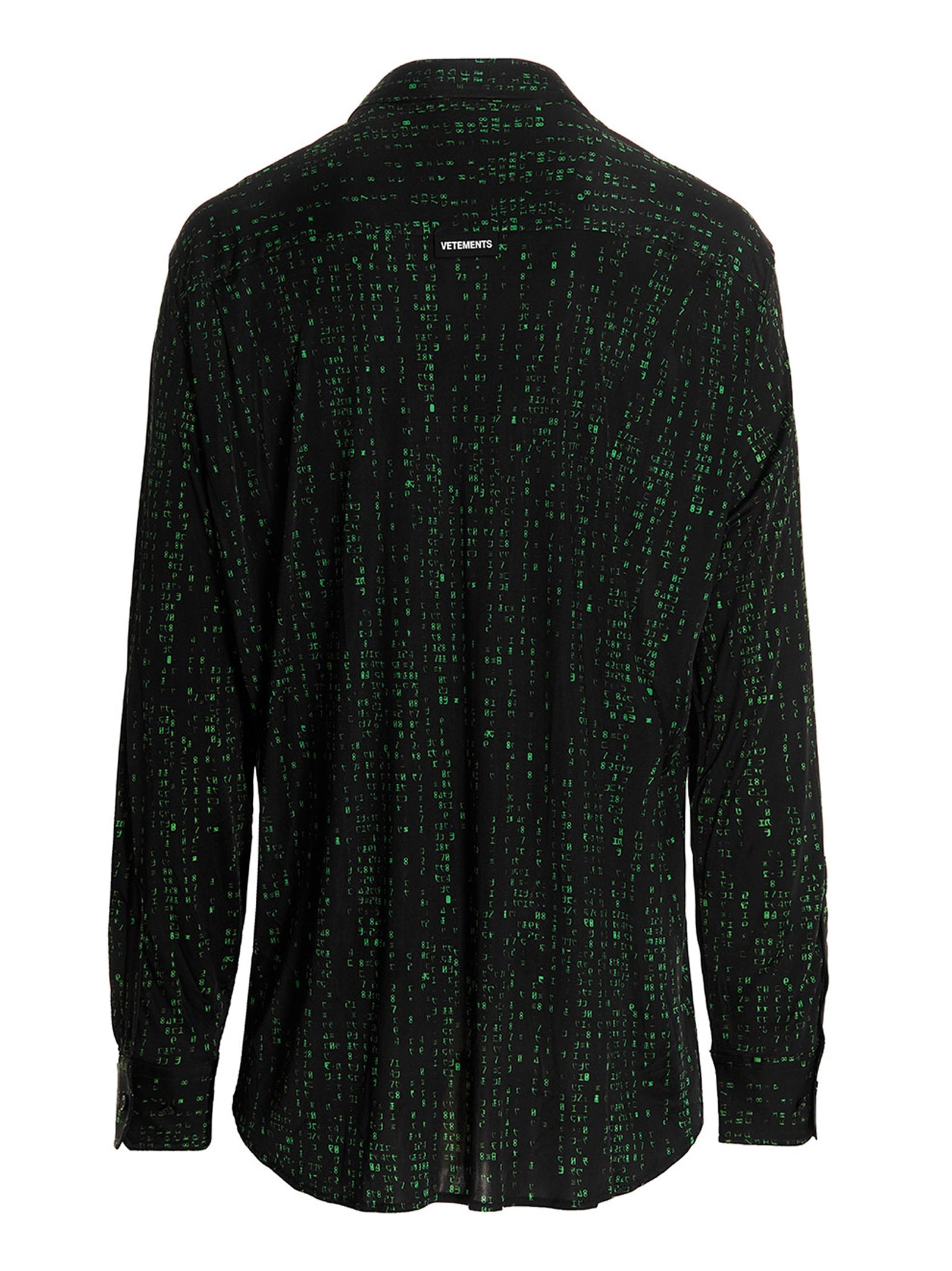 Vetements Code Printed Long-Sleeved Shirt