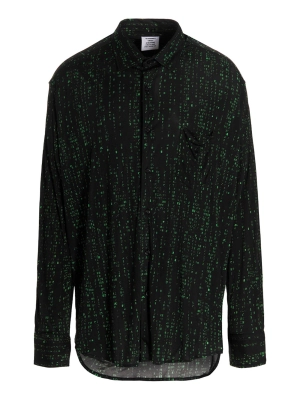 Vetements Code Printed Long-Sleeved Shirt