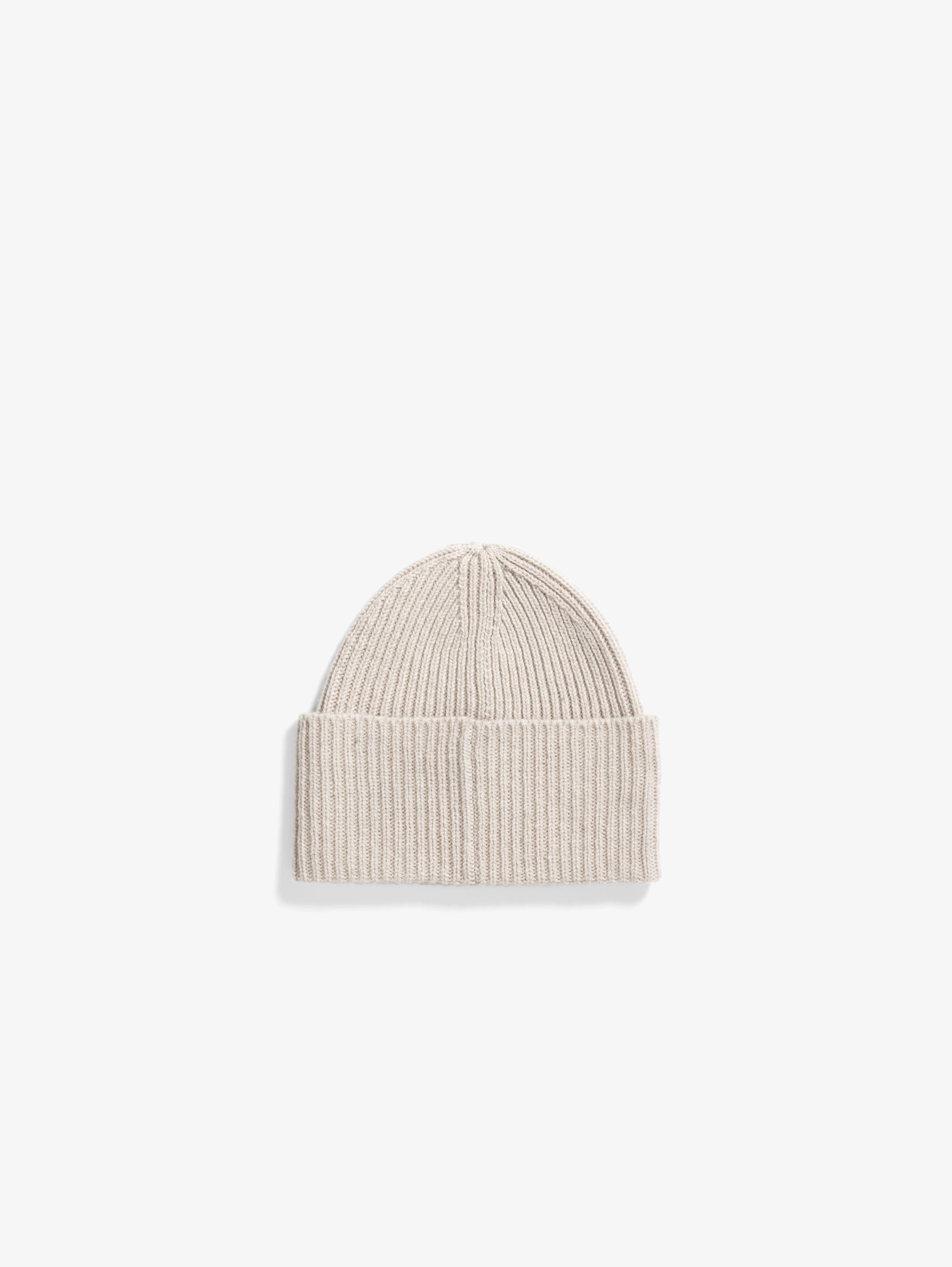 Wool Ribbed Beanie Flour