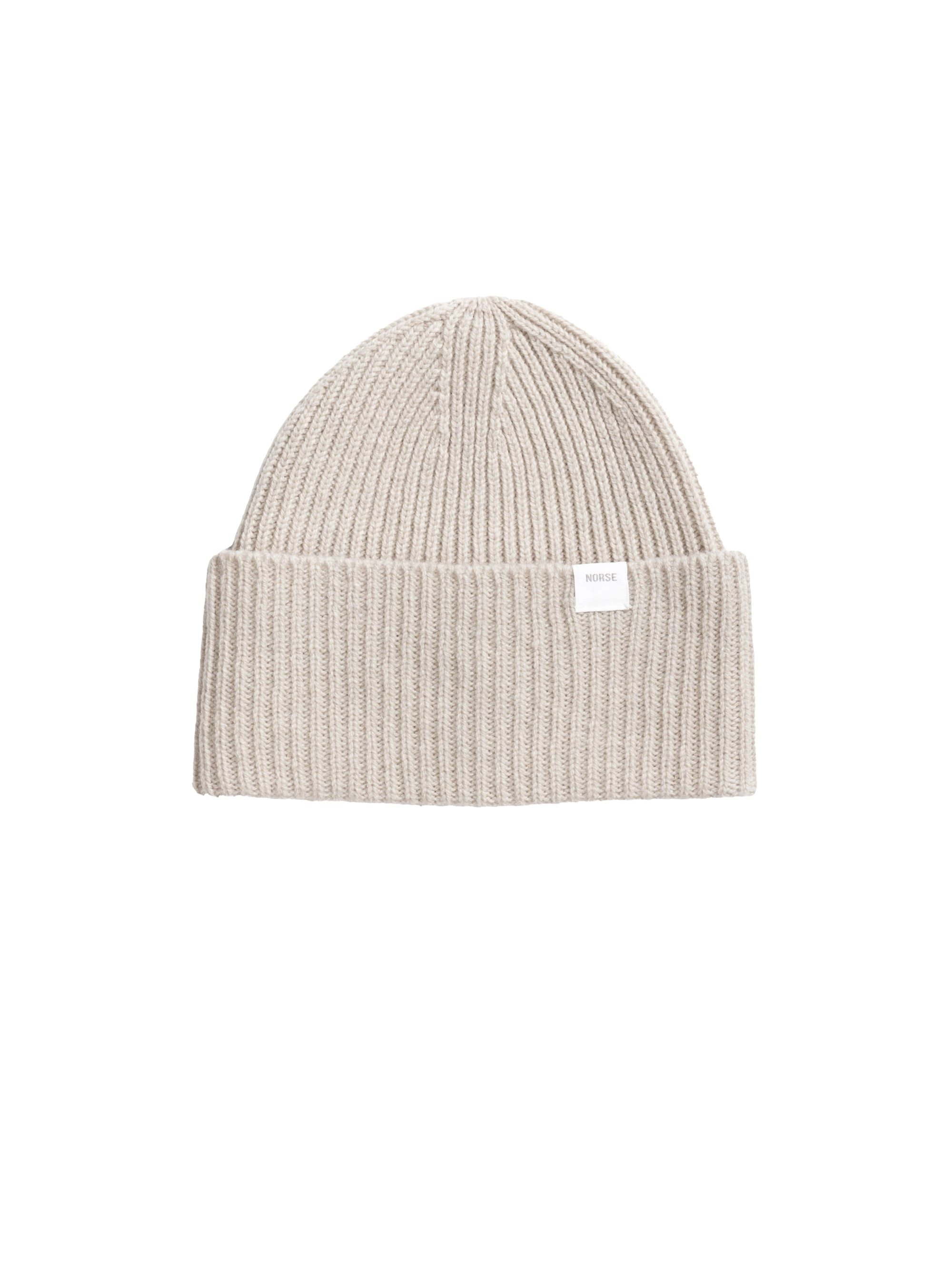 Wool Ribbed Beanie Flour